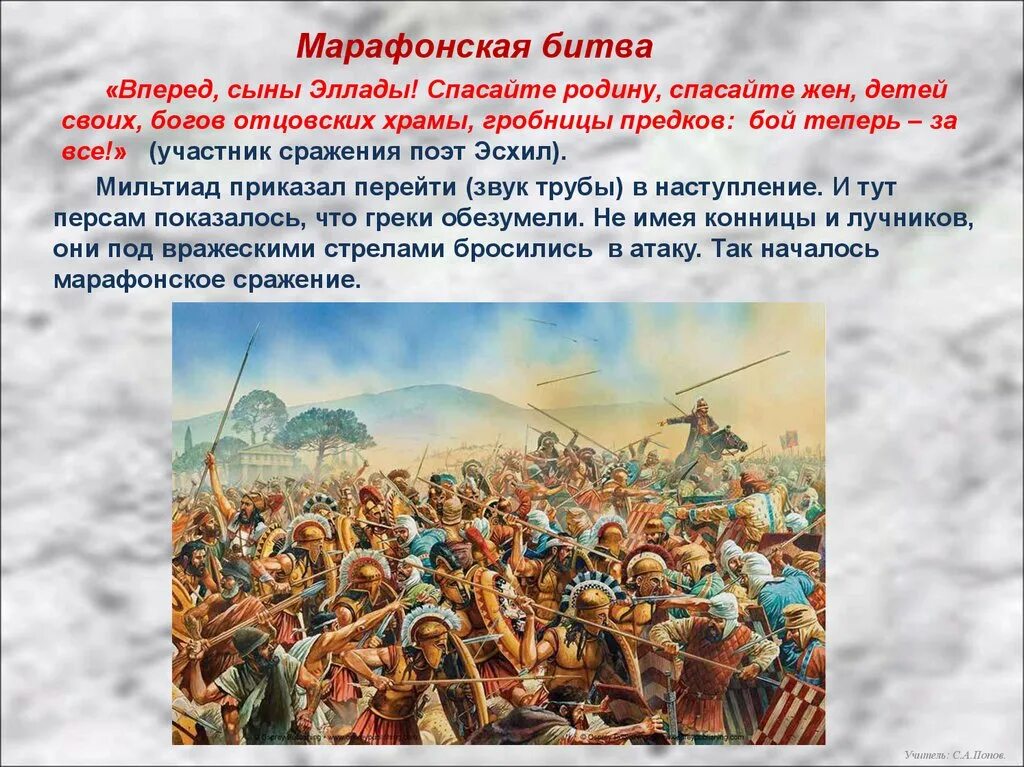 Тест по марафонской битве 5 класс. Победа греков над персами в марафонской битве. Марафонская битва презентация. Почему греки победили в марафонской битве. Патриотизм греков в войнах с персами.