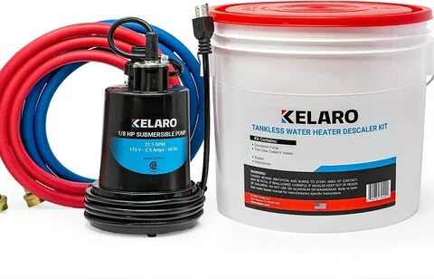 Kelaro Tankless Water Heater Flushing Kit - Just add Vinegar Descaler. 