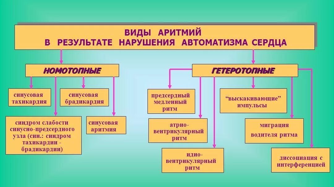 Тип и вид нарушения. Виды аритмий. формы нарушения ритма сердца. классификация аритмий сердца. типы нарушения ритма.