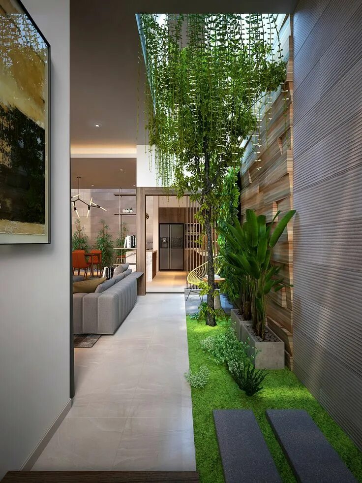 Вертикальное озеленение Фитостена в интерьере, описание Giardini verticali inter