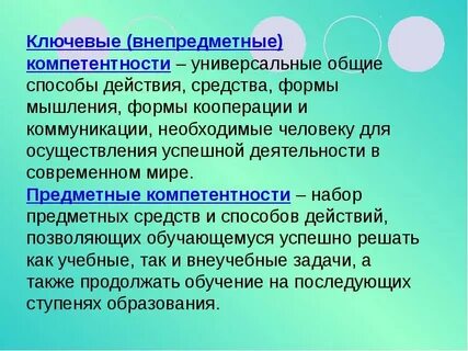 Формы компетентности