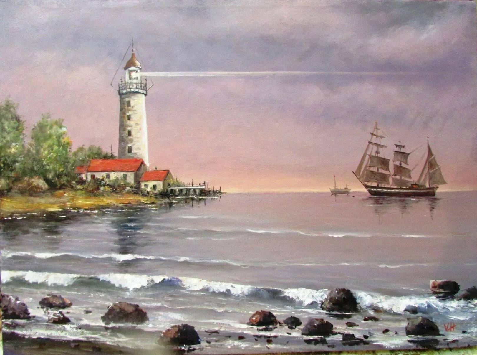 Pin on Морское Lighthouse art, Lighthouse, Lighthouse painting
