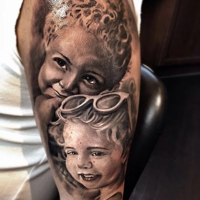 тату лицо ребенка
