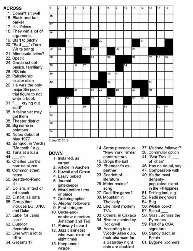 Crosswords brain