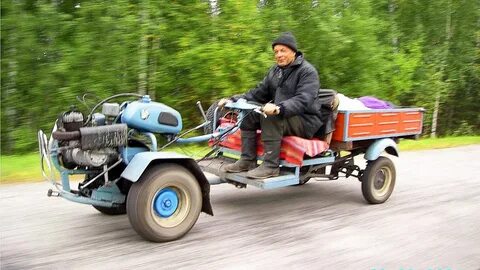 Грузовой автомобиль из мотоцикла и автомобиля