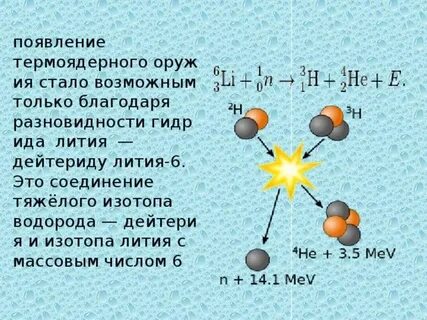 Ядерная реакция лития