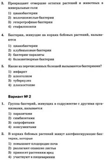 Анализ биология 5 класс