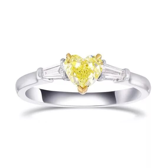 FANCY INTENSE YELLOW DIAMOND RING 12.88Ct Radiant Cut Fancy Intense Yellow Diamo