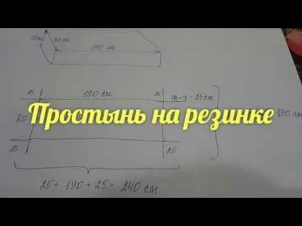 Размеры простыней без резинки