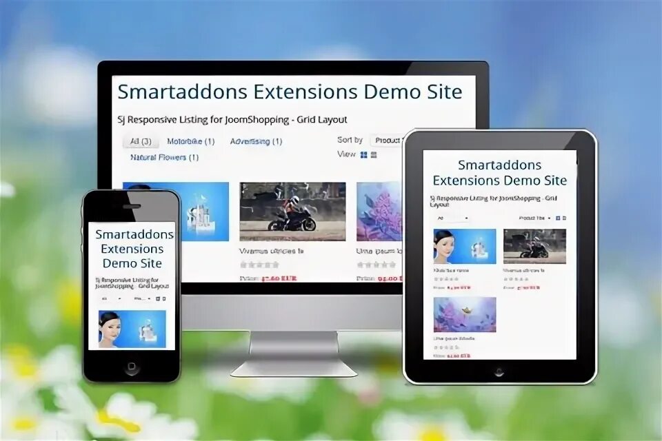 Demo sites. Шаблон SJ joomshop Joomla. Smartaddons. Spaw - расширения для Joomla.