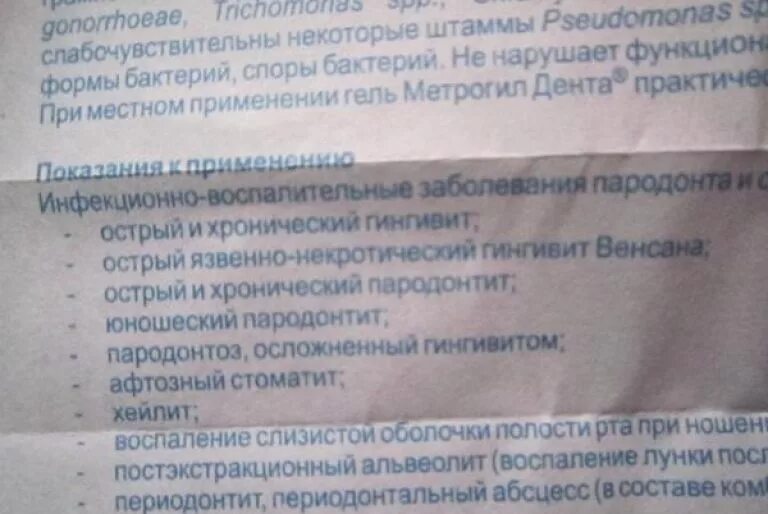 Метрогил показания к применению