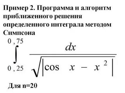 Метод приближенного вычисления интегралов