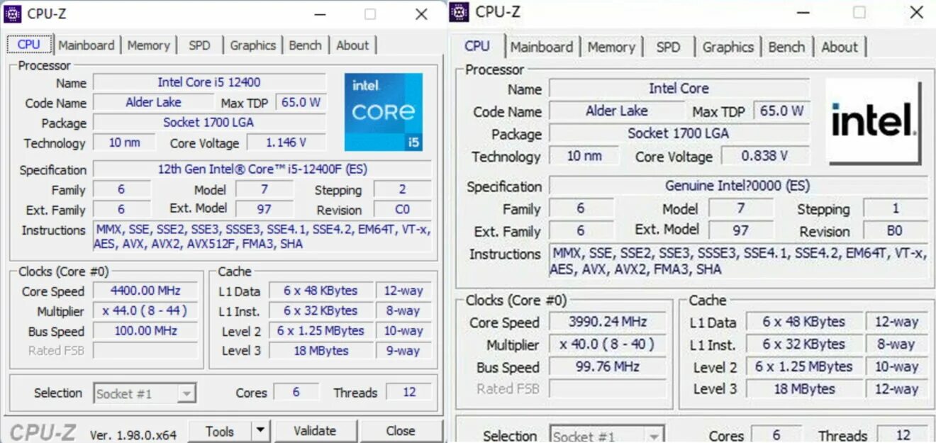 Intel core i5 12400f какую материнскую плату. Процессор i5 12400f. 12400f cpu z. i5 12400f cpuz. i5 11400f cpuz.