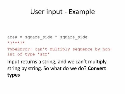 Input example
