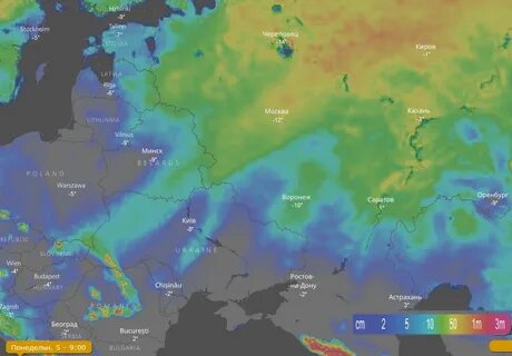 Карта воронежа прогноза погоды