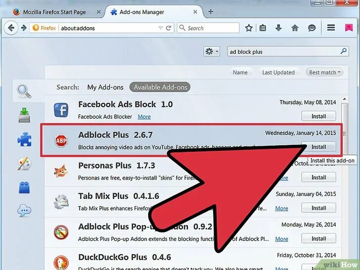 Install tab. ADBLOCK Plus. ADBLOCK for Firefox. Адблок для ПК.