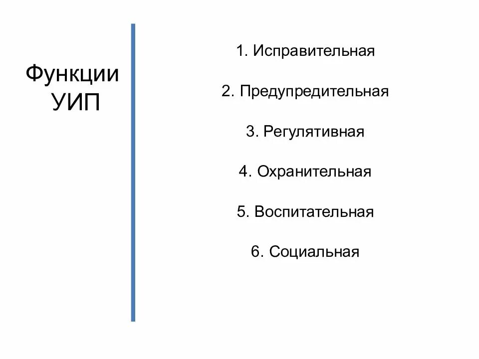 Уголовно правовая функция. Функции УИП. Пенитенциарные функции. Структура уголовно-исполнительного законодательства.