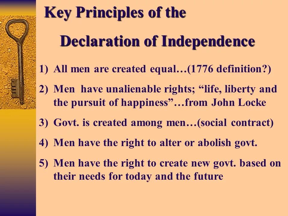 Who was the author of the Declaration of Independence?. Parts of USA Declaration of Independence. Declaration of principles. Where was the Declaration of Independence signed?.