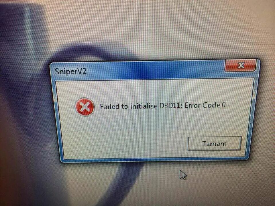 Failed to initialize. D3d11 ошибка. Кнопка Error failed. Как исправить ошибку d3d.