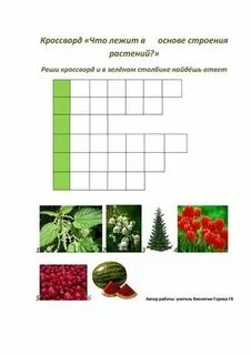 Зеленые кроссворд