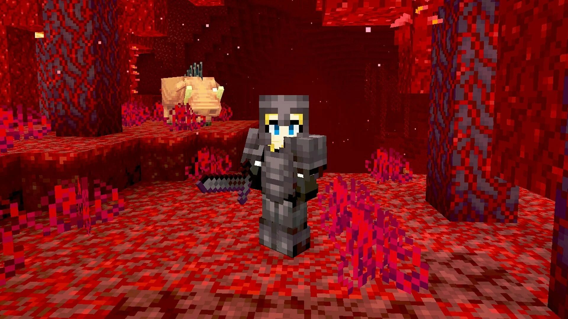 Elerion blood n steel minecraft. Minecraft незерит. Игрок в незеритовой броне майнкрафт. Незеритовая броня майнкрафт. Майнкрафт в незеритовой броне.