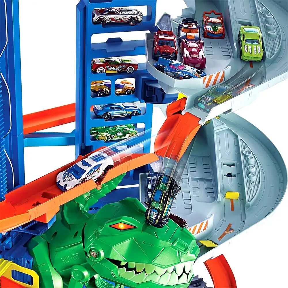 Гараже вилс. Hot Wheels Сити невообразимый гараж gjl14. Хот Вилс ультиматум гараж. Набор игровой hot Wheels Сити невообразимый гараж с тиранозавром gjl14. Парковка хот Вилс невообразимый гараж.