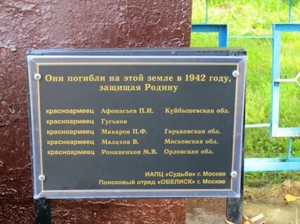 Порядок установки памятного знака