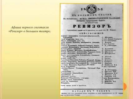 Афиша к ревизору