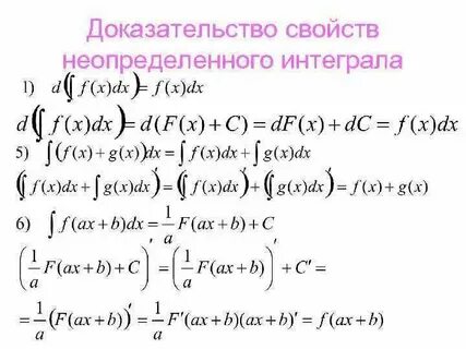 Доказательство интеграла