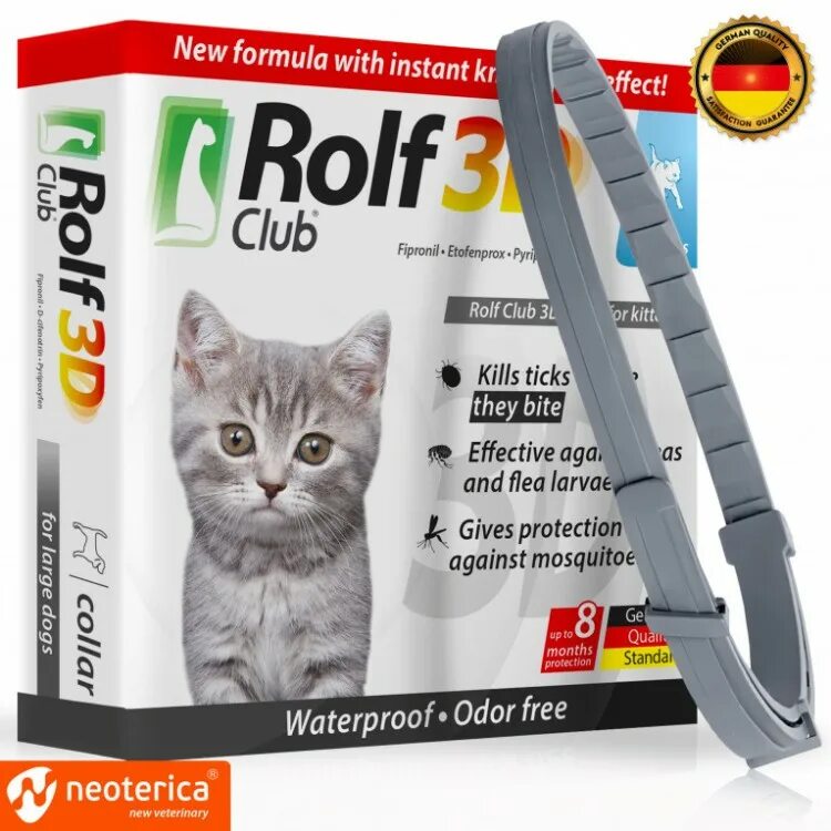 Ошейник от клещей для кошек рольф 3д. Ошейник rolf club 3d для кошек. rolf club 3d ошейник (фипронил) для кошек. рольф клаб (rolf club) 3d ошейник от клещей и блох для кошек 40см.