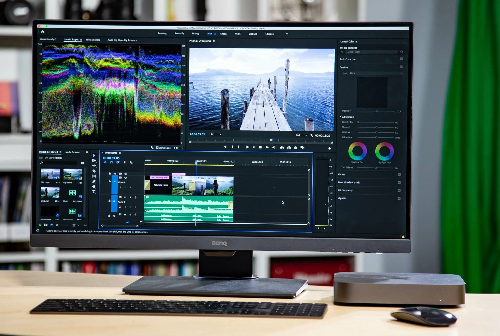 Монитор для видеомонтажа. Benq pd2700u. pd2700u. монитор для дизайнера. профессиональные мониторы.