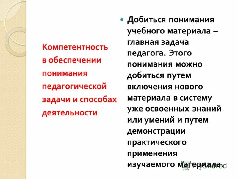 процесс осмысления учебного материала