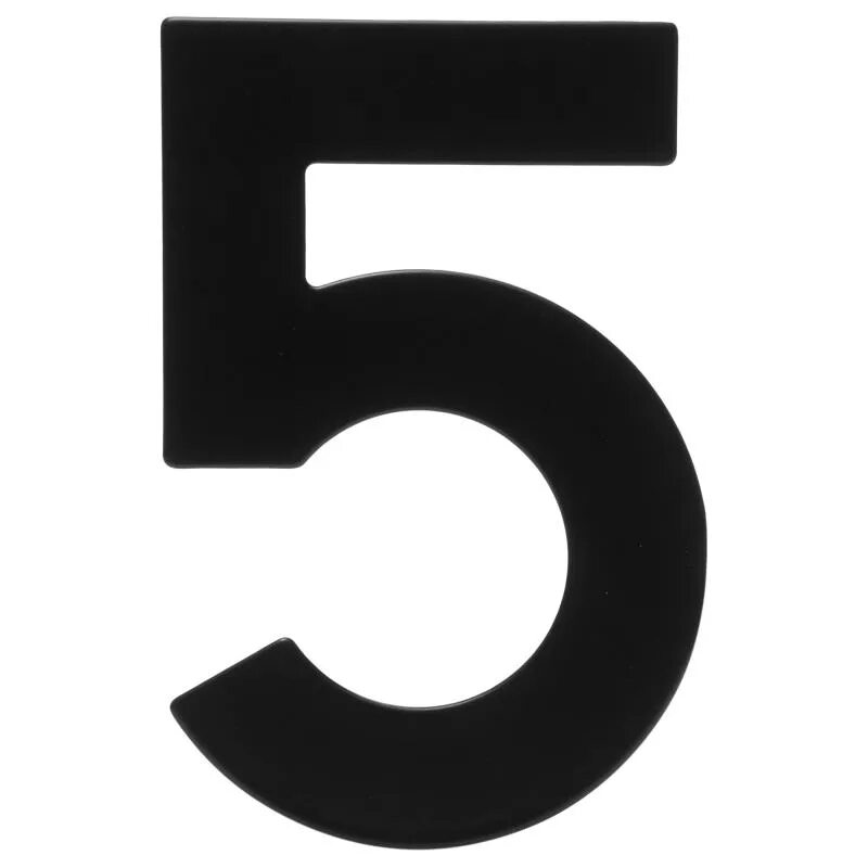 Цифра "5" Larvij большая цвет чёрный в Москве: купить по низким ценам с доставко