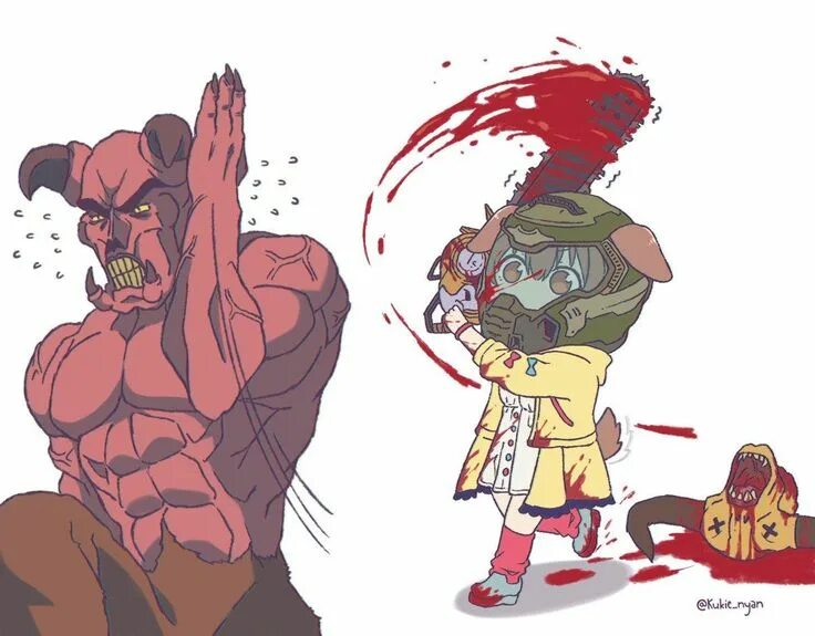 Doom фанфики. Демон девушка doom cyberdemon.