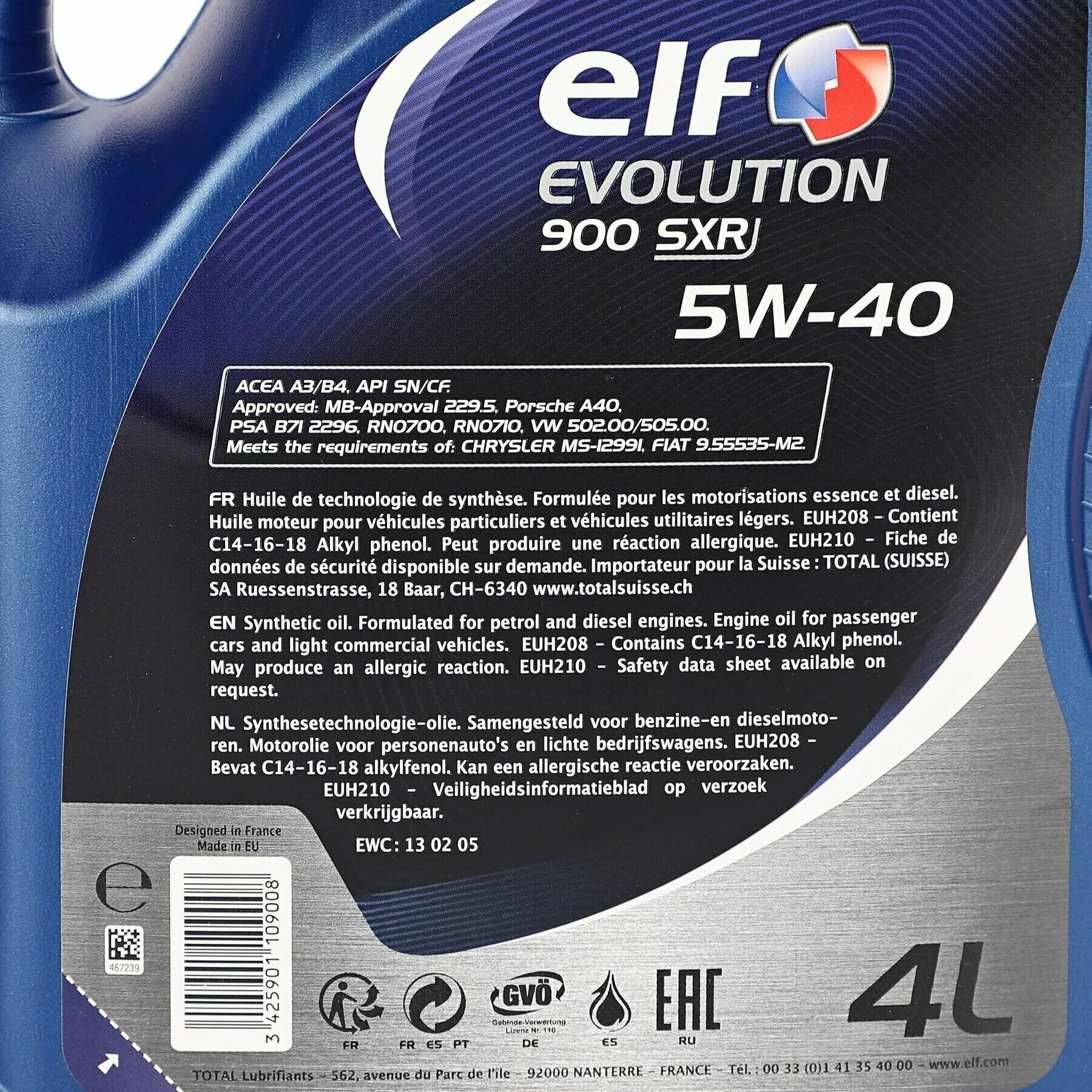 Моторное масло elf sxr 5w40. Elf Evolution 900 SXR 5w40. Elf Evolution 900 SXR 5w40 4л артикул. Evolution 900 SXR 5w-40 4л.