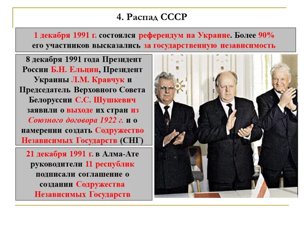 4 декабря 1991. Распад СССР. Распад СССР. 1991 Год. Развал СССР В 1991. 1991 Год – независимость России.