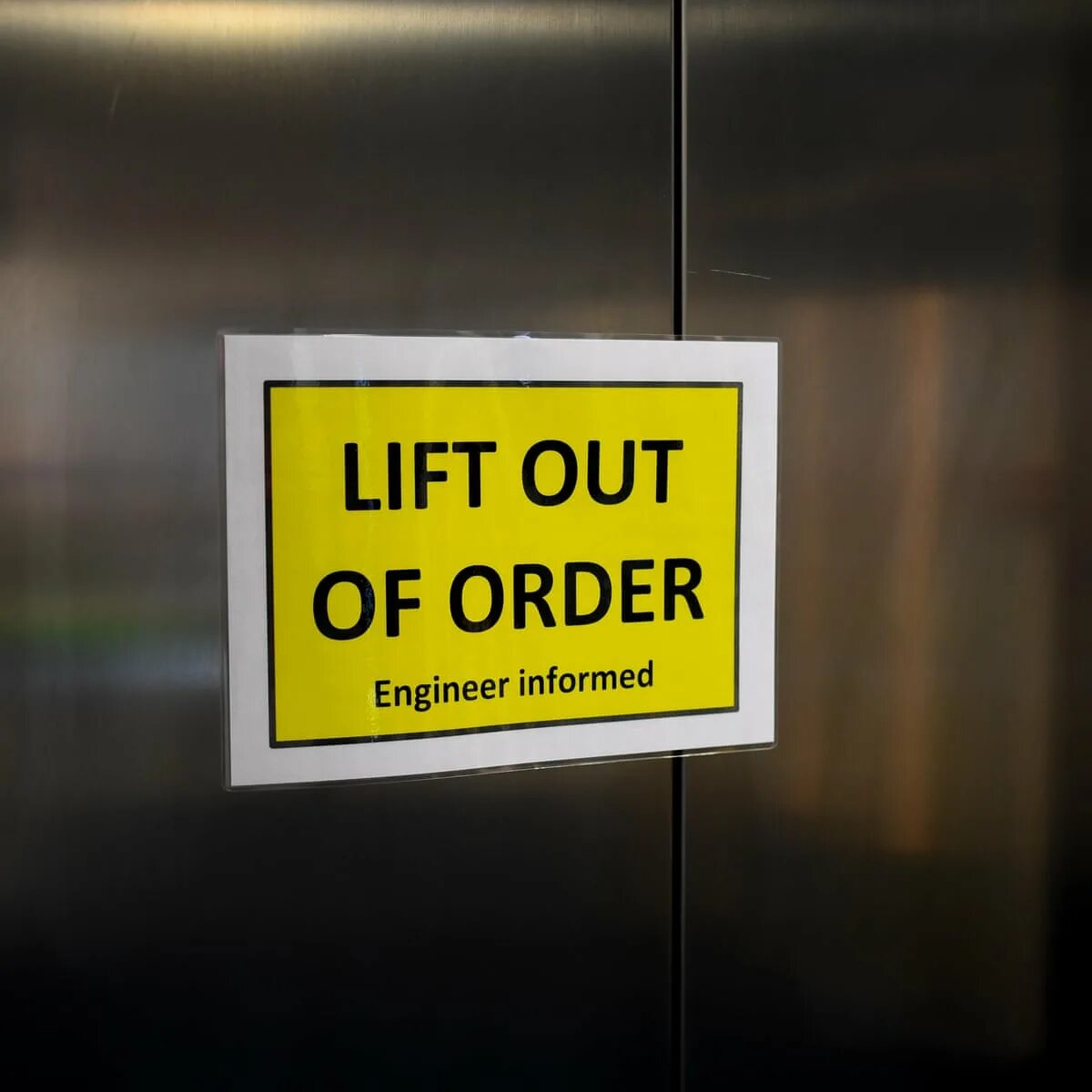 Order signs. Out of order. Out of order sign. Sorry out of order. Lift out of order.