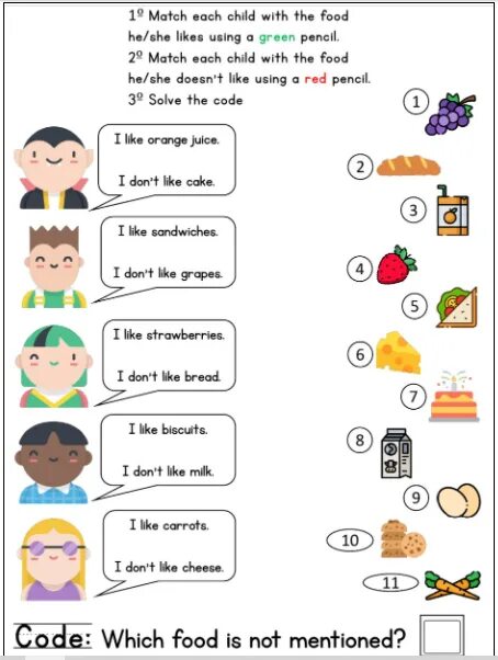 Food in English Worksheet. Food text Worksheets. Food reading Comprehension Elementary. Reading about food