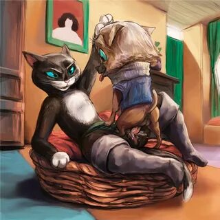 anonymous artist, kitty softpaws, dreamworks, hi res, 2023, anthro, anus, b...