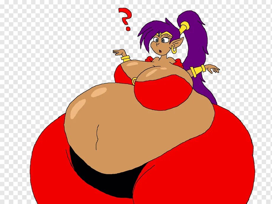 Shantae belly Expansion. Мультяшные большие животы.