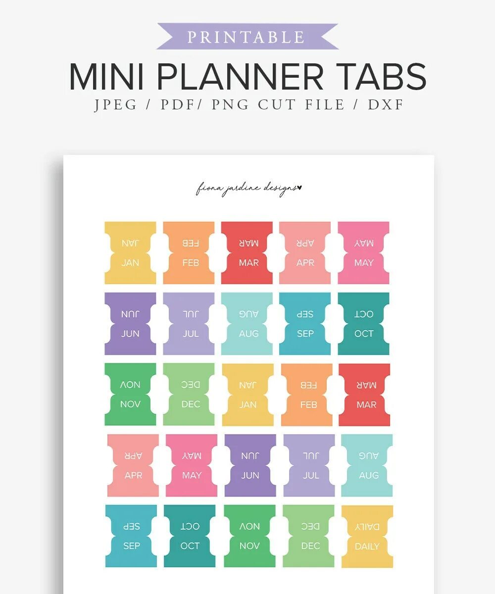 Print month. Planner months tabs printables. planner tabs printables. file tabs for planners.