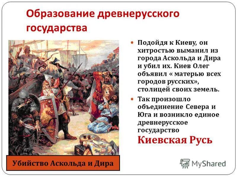 Образование древнерусского государства олегом. Образование древнерусского государства государства. образование государства русь.