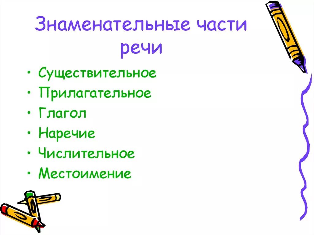 Знаменательный это какой. Знаменательные части речи. Знаменательные и незнаменательные части речи и их. Признаки знаменательных частей речи. Знаменательные части речи части речи.