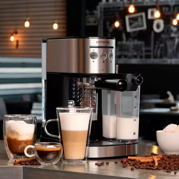 Как приготовить капучино кофеваркой. Кофеварка рожковая polaris pcm 1519ae adore cappuccino, серебристыйчерный. 1518ae поларис. кофе капучино поларис. кофемашина на две чашки с капучинатором.