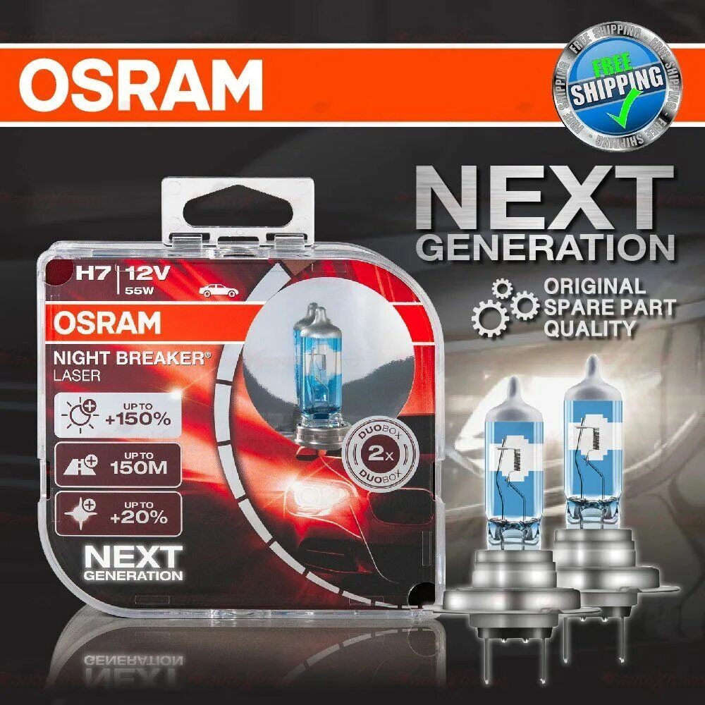 Osram Night Breaker Laser 64193nl-HCB h4 12v 60/55w p43t. Osram 64193nl01b. Осрам Найт брекер лазер h19. Osram Night Breaker h7 +150 артикул.