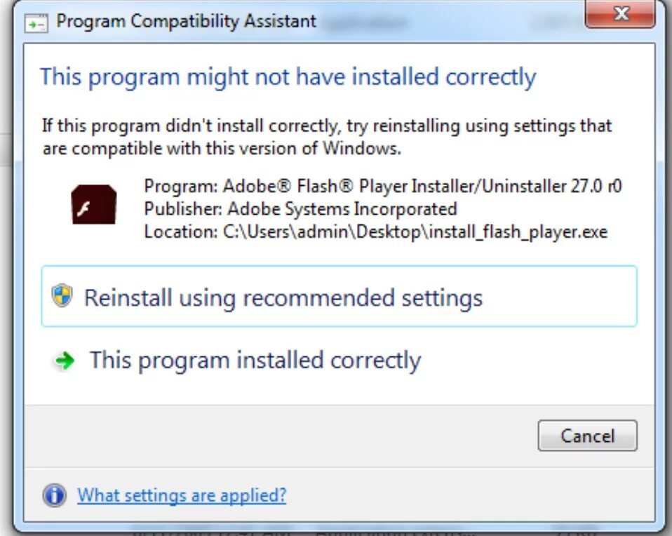 Settings are set correctly. Settings are set correctly