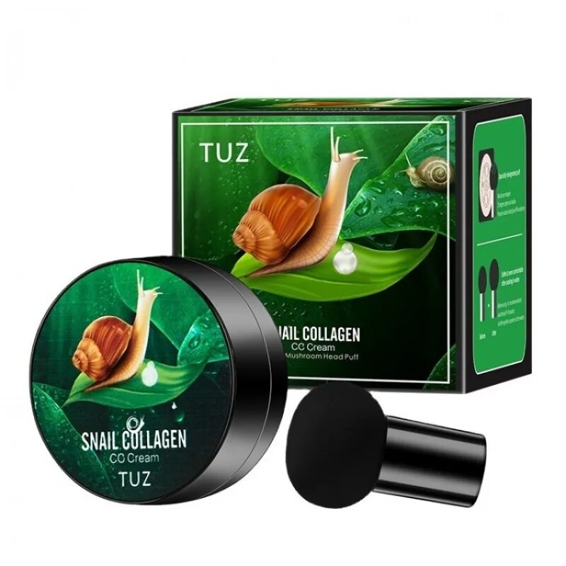 Коллаген улиток. Крем кушон тональный tuz Shail Collagen №01. Кушон tuz Snail Collagen cc. Snail Collagen cc Cream 01 оттенок. Snail Collagen кушон для лица тональный.