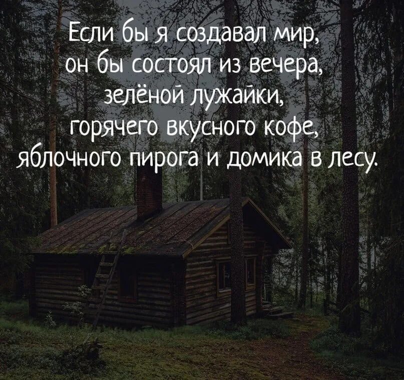 Лесной дом текст. Домик в лесу цитаты. Цитаты про лес. Высказывание домик в лесу. Статус домик в лесу.