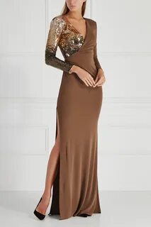 Кофейное платье