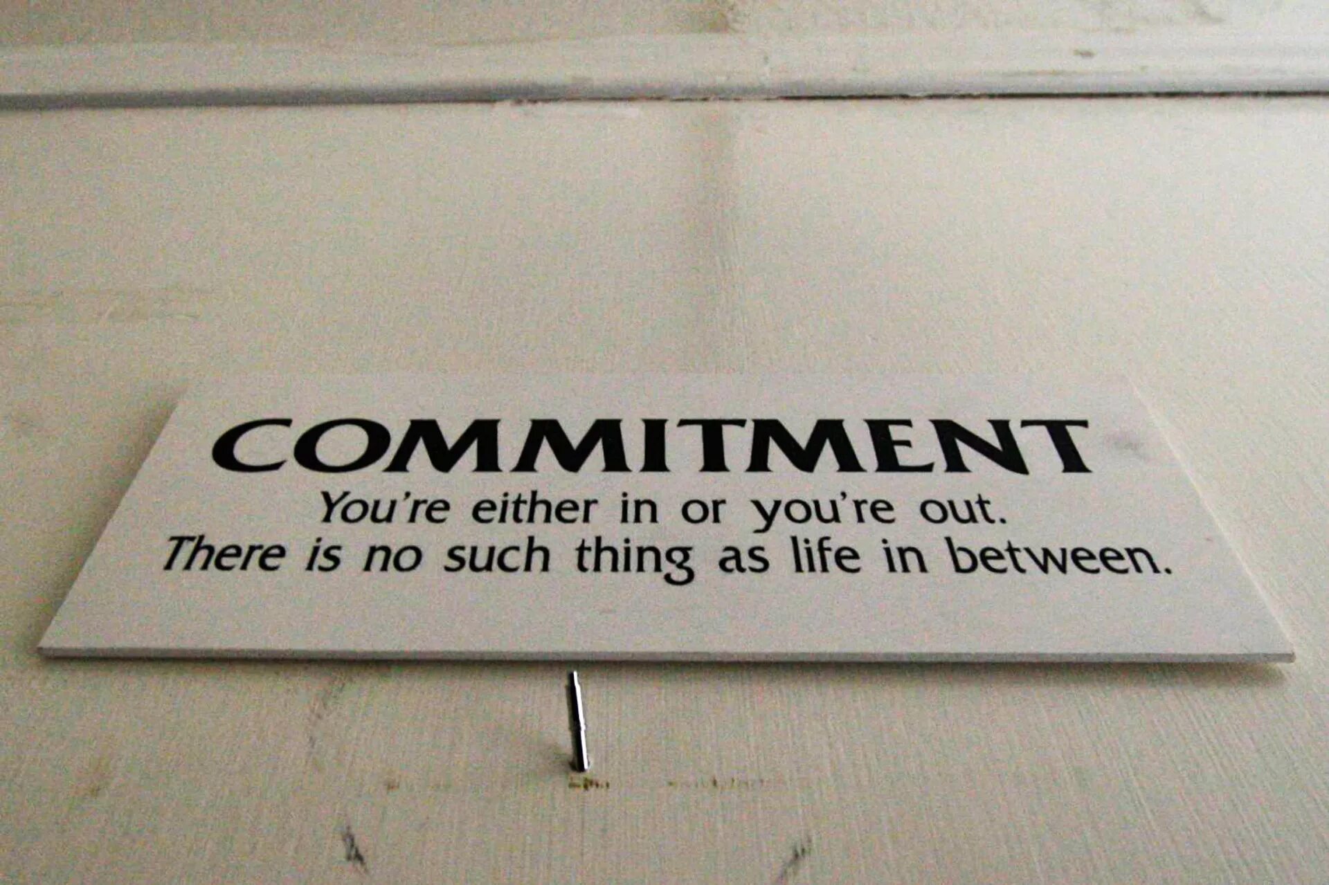 Made a commitment. Commitment. commitment to.